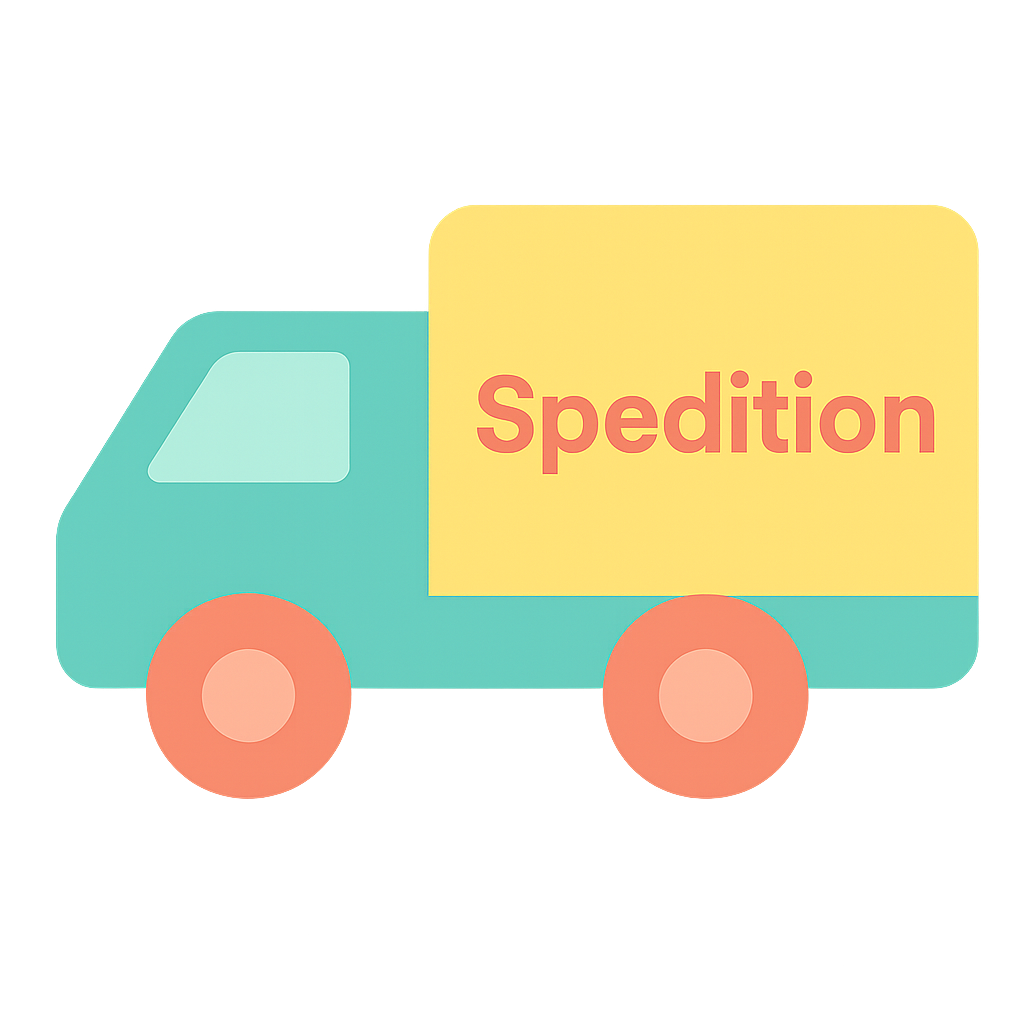 Wir versenden mit Spedition