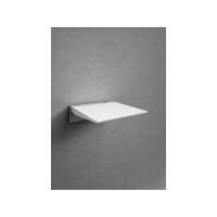 Flacher Duschklappsitz, weiß/chrom