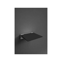 Flacher Duschklappsitz, grau/chrom