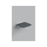 Medizinischer Duschklappsitz, grau / chrom