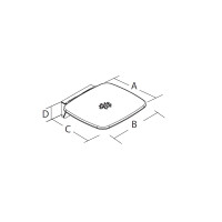 Medizinischer Duschklappsitz, grau / chrom