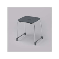 Medizinischer Badhocker, grau / chrom