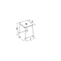 Medizinischer Badhocker, grau / chrom