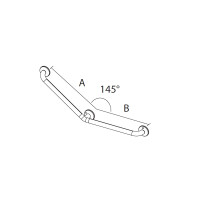 Wandhaltegriff 145°, satiniert, 68 x 58 cm
