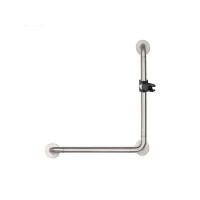 Wandhaltegriff 90° mit Brausehalter, satiniert, 120 x 70 cm