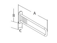 Stützgriff, satiniert, 85 cm