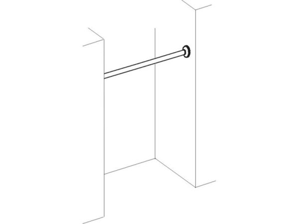 Duschstange für Nische, satiniert, 100 cm