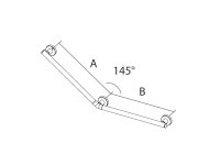 Wandhaltegriff 145&deg;, chrom, 68 x 58 cm