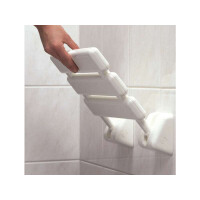 Duschklappsitz, weiß/chrom
