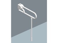 St&uuml;tzklappgriff mit Bodenst&uuml;tze, wei&szlig;, 64 cm