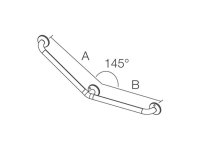 Wandhaltegriff 145&deg;, wei&szlig;, 69 x 54 cm