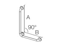 Wandhaltegriff 90&deg;, wei&szlig;, 70,5 x 45,5 cm