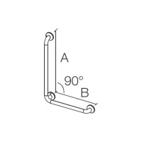 Wandhaltegriff 90°, weiß, 80,5 x 60,5 cm