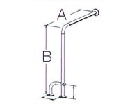 WC-St&uuml;tzgriff, wei&szlig;