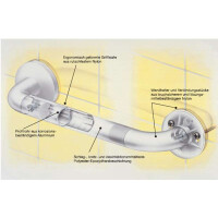 Brausestange mit Brausehalter, weiß, 100 cm