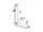 Wandhaltegriff 90&deg; mit Brausehalter, wei&szlig;, 100 x 70 cm