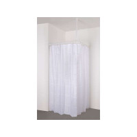 Duschvorhangstange für Ecke, weiß, 150 x 150 cm