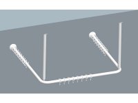 Duschvorhangstange U-Form, weiß, 120 x 120 cm