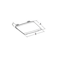 Duschklappsitz, grau/chrom