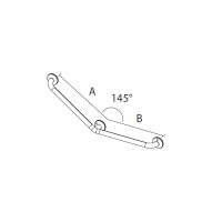 Wandhaltegriff 145°, chrom, 68 x 58 cm