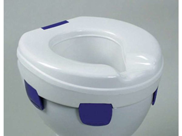 WC-Sitzerhöhung mit Hygieneausschnitt, ohne Deckel, weiß, 11 cm Erhöhung