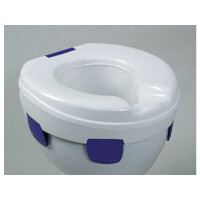 WC-Sitzerhöhung mit Hygieneausschnitt, ohne Deckel, weiß, 11 cm Erhöhung