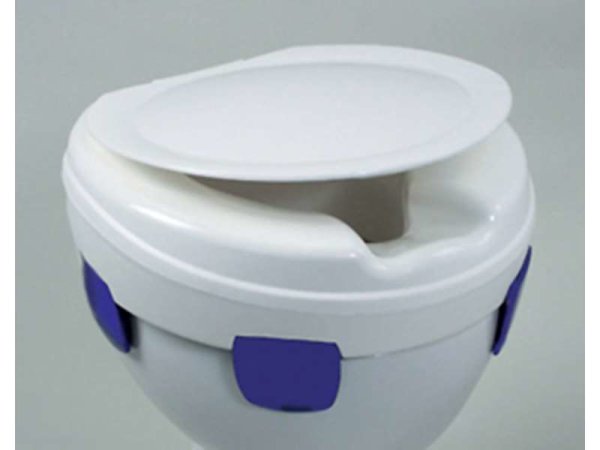 WC-Sitzerhöhung mit Hygieneausschnitt u. Deckel, weiß, 11 cm Erhöhung