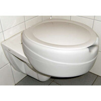 WC-Sitzerhöhung mit Deckel u. weicher Sitzfläche, hellgrau, 11 cm Erhöhung