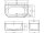 Freistehende Ovalbadewanne mit komplett angeformter Sch&uuml;rze, 185 x 84 x 51 cm