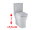 Sp&uuml;lrandloses Erh&ouml;htes Stand-WC mit Keramiksp&uuml;lkasten, Sitzfl&auml;che 7,5 cm erh&ouml;ht