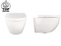 Spülrandloses Design Wand-WC, inkl. Premium WC-Sitz