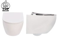 Spülrandloses Design Wand-WC, inkl. Slim WC-Sitz