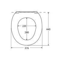 WC-Sitzerhöhung mit Absenkautomatik, Erhöhung 5 cm