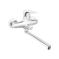 Wannenarmatur Tiga VerdeLine mit langen Auslauf 22 cm, chrom