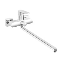 Wannenarmatur Algeo Square mit langem Auslauf 35 cm, chrom