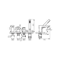 4-Loch-Wannenrandarmatur Algeo