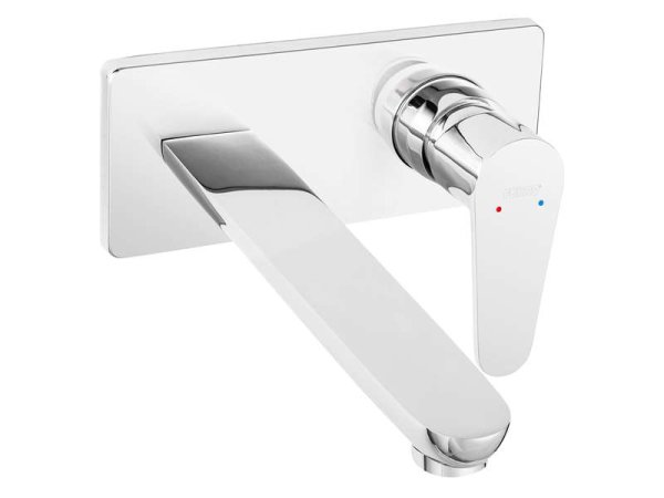 Wand Waschtischarmatur Algeo, Auslauf 22 cm, chrom