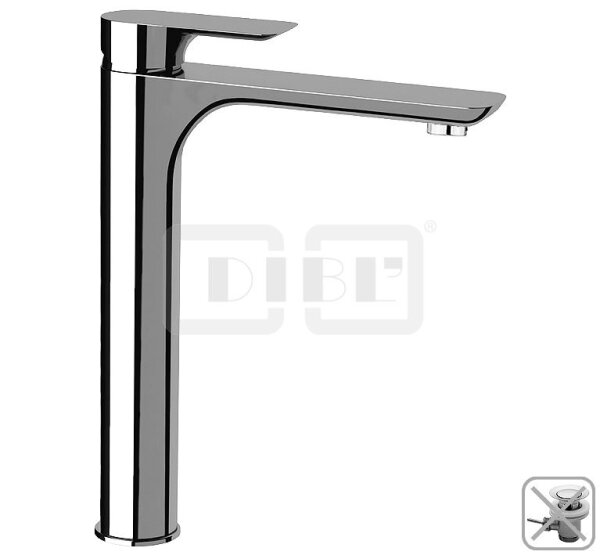 DIBLzera Einhebel-Waschtischbatterie, mit erhöhtem Messing-Sockelfuß für Aufsatz-Waschtische, ohne Zugstangenbohrung, ohne Ablaufzubehör