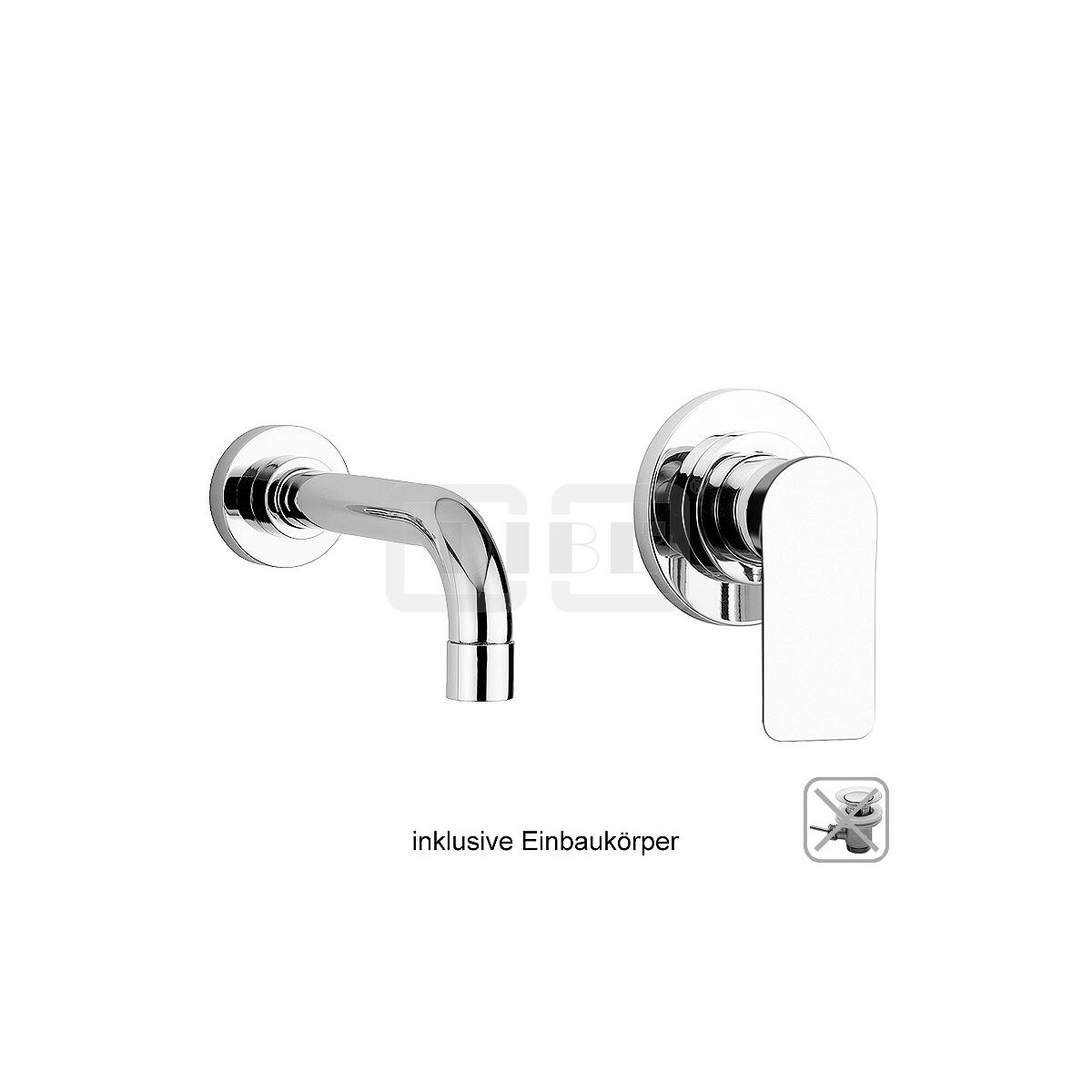 DIBLzera Einhebel-Waschtisch-Wandbatterie mit starrem Gussau