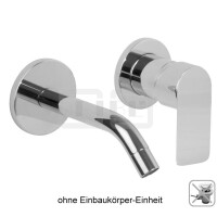 DIBLzera Einhebel-WT-Wandbatterie mit Gussauslauf 170 mm, ohne Unterputz-Einbaukörper-Einheit und ohne UP-Ergänzungsset zur Rohmontage