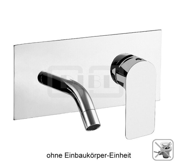DIBLzera Einhebel-Waschtisch-Wandbatterie mit starrem Gussauslauf 170 mm, ohne Einbaukörper-Einheit zur Unterputz-Rohmontage