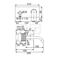 DIBLzera Einhebel-Waschtisch-Wandbatterie mit starrem Gussauslauf 170 mm, ohne Einbaukörper-Einheit zur Unterputz-Rohmontage