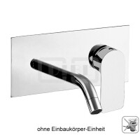 DIBLzera Einhebel-Waschtisch-Wandbatterie mit starrem Gussauslauf 210 mm, ohne Ablaufzubehör, ohne Einbaukörper-Einheit zur Unterputz-Rohmontage
