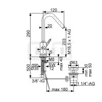 DIBLquarda "Edition 2" Einhebel-Waschtischbatterie, XL-Version mit hohem, schwenkbarem Gussauslauf