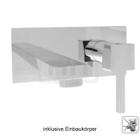 DIBLquarda "Edition 2" Einhebel-Waschtisch-Wandbatterie, mit starrem Gussauslauf 160 mm