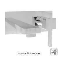DIBLquarda "Edition 2" Einhebel-Waschtisch-Wandbatterie, starrer Gussauslauf 210 mm