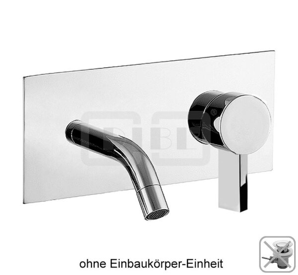 DIBLico Einhebel-Waschtisch-Wandbatterie mit starrem Gussauslauf 170 mm, ohne Ablaufzubehör, ohne Einbaukörper-Einheit zur Unterputz-Rohmontage