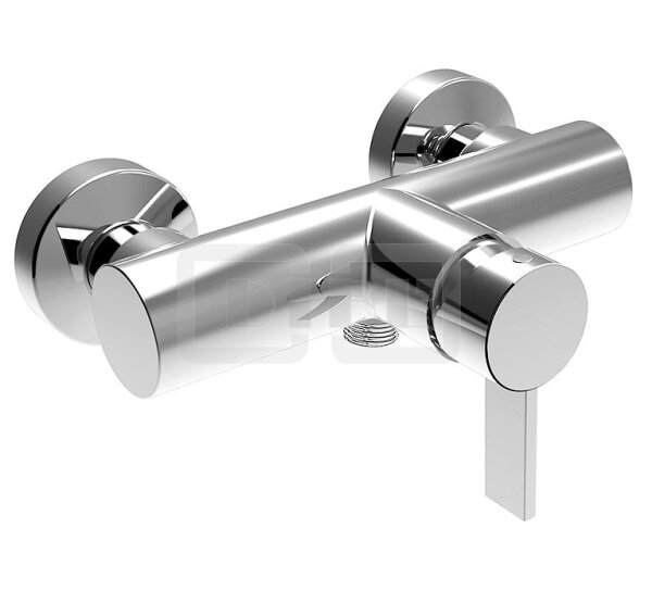 DIBLico Einhebel-Brausebatterie zur Aufputzmontage, ohne Brausezubehör, Brauseabgang unten ½" Außengewinde