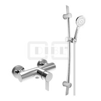DIBLico Einhebel-Brausebatterie zur Aufputzmontage, mit Brausestange 810 mm, Handbrause und Brauseschlauch 1600 mm