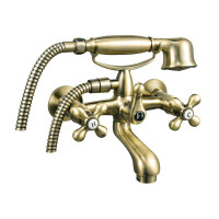 Wannenarmatur Antica inkl. Handbrause, Altbronze